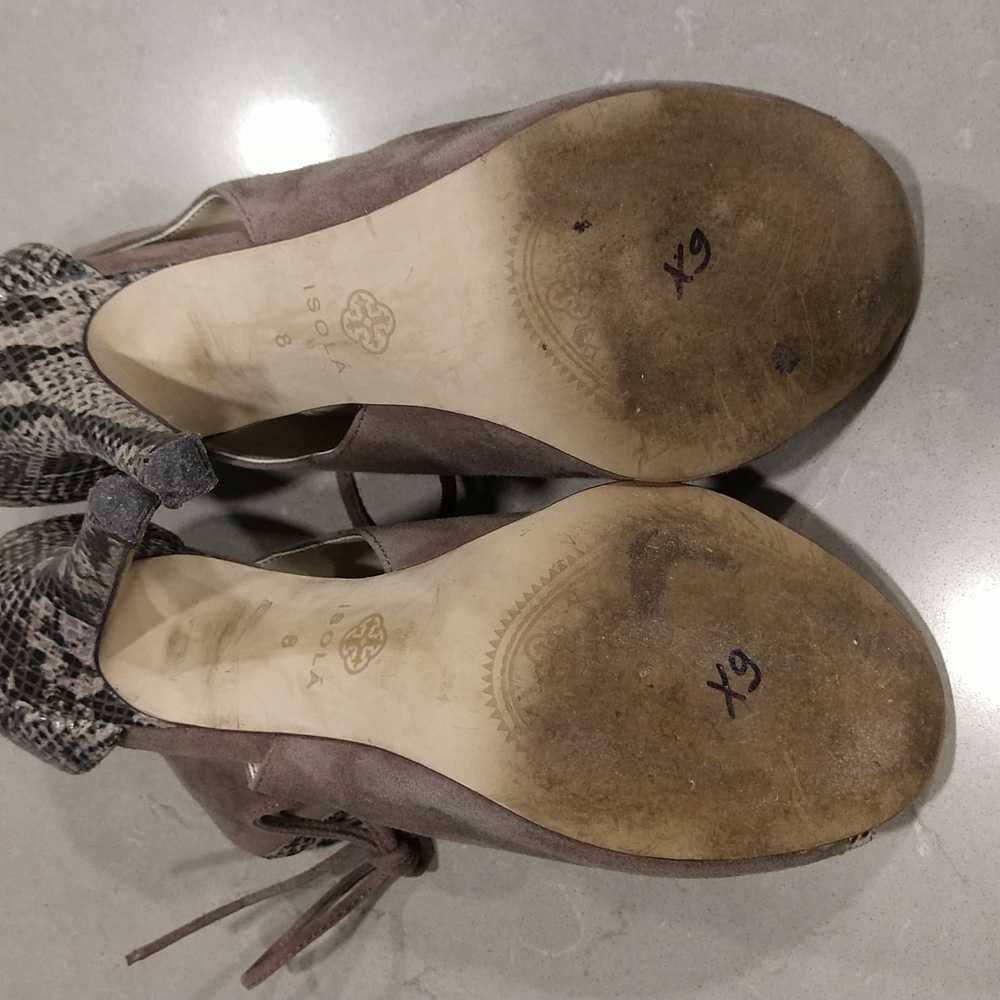 Isola Lace Up Peep Toe Heels Size 8 - Picture 6 of 9